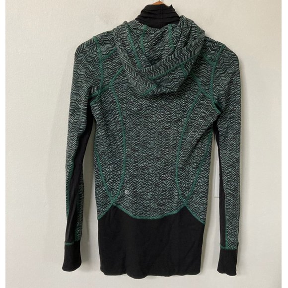 Lululemon Daily Practice Jacket Irregular Spacebone Sea Mist Deep Green / Black - Picture 8 of 13